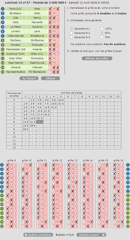 comment remplir loto foot