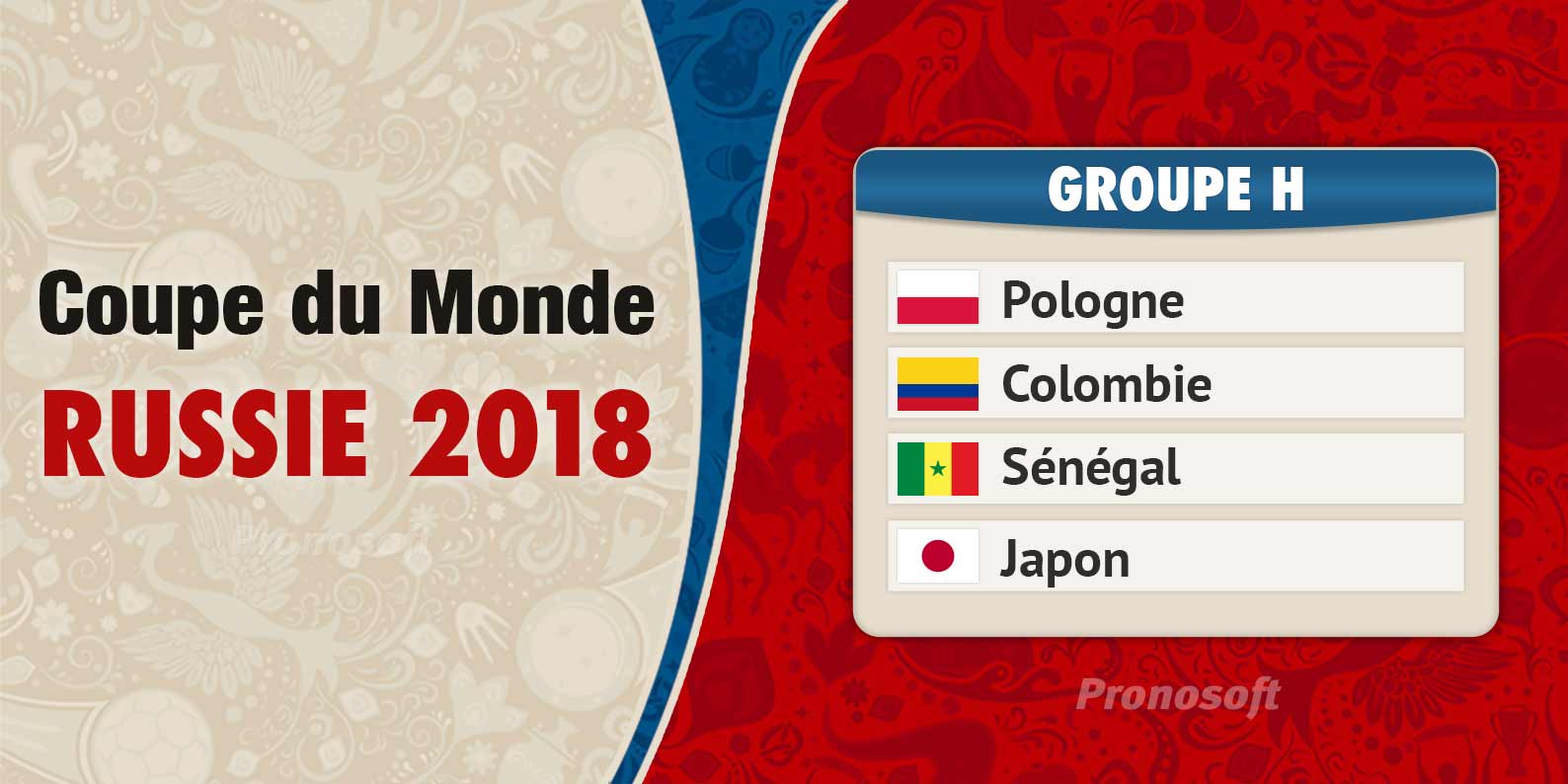 Coupe du Monde en Russie 2018 - Groupe H