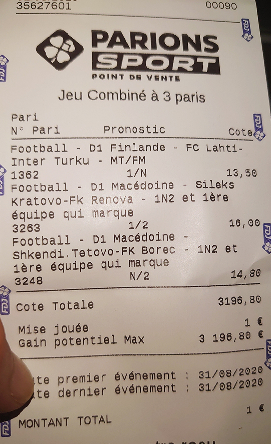 Historique du Top Ticket de Patato78
