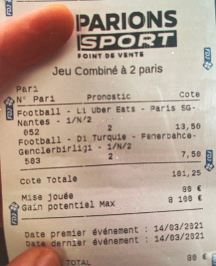 Historique du Top Ticket de JR Pronos