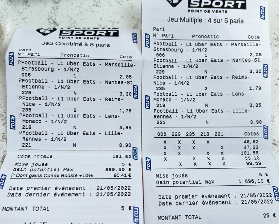 Historique du Top Ticket de alex