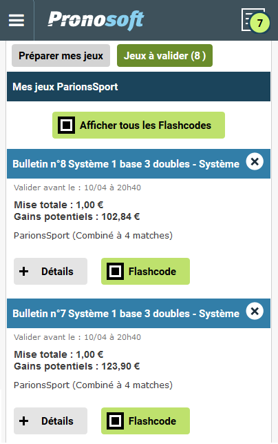 Système Multiple Flashcodes