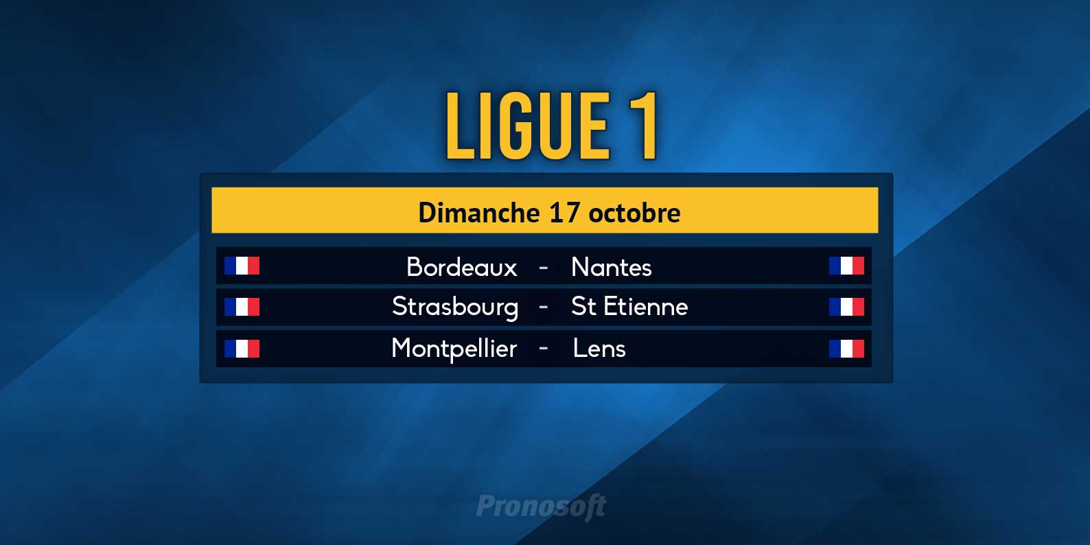 Pronostics Pronosoft La Ligue 1 pour les nuls.