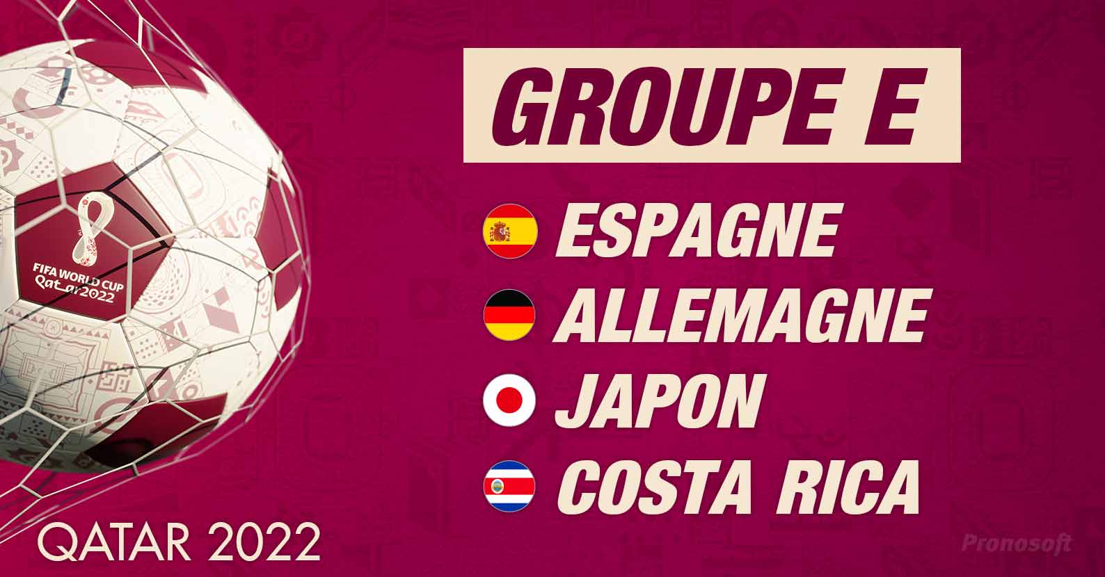 Coupe du Monde 2022 - Groupe E