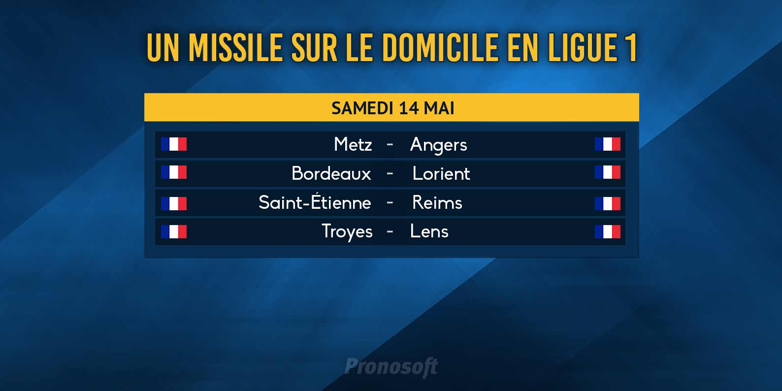 Si Lens et Reims auront du répondant, Metz et Bordeaux peuvent résister à la pression à domicile.